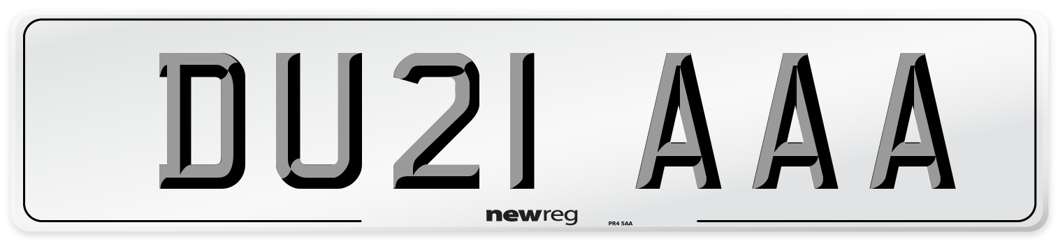 DU21 AAA Number Plate from New Reg